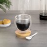 Taza de Vidrio con Tapa de Bambú – Hermético y Personalizable para Regalos Corporativos
