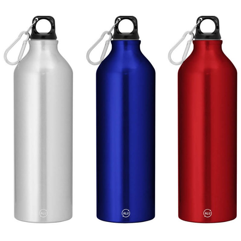 Botella de Aluminio Roja con Mosquetón – Personalizada para Regalos Corporativos