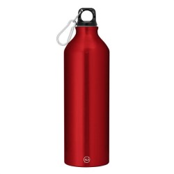 Botella de Aluminio Roja con Mosquetón – Personalizada para Regalos Corporativos