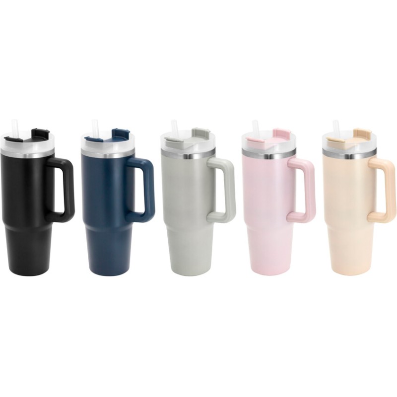 Mugs con Asa, Tapa y Bombilla – Personalizados en Varios Colores para Regalos Corporativos