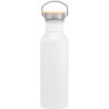 Botella metálica negra con tapa de bambú personalizada | Regalo corporativo todotazones.cl