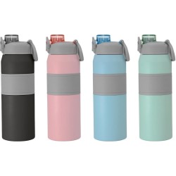 Botella Deportiva Gris con...